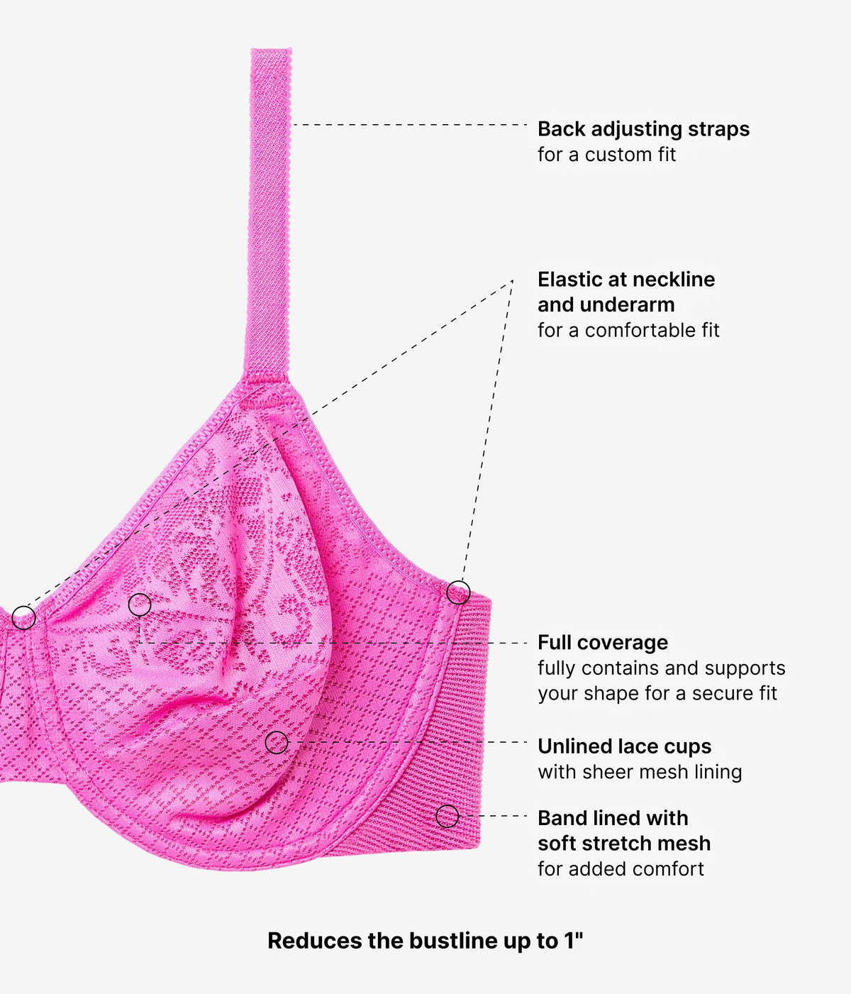 Visual Effects Minimizer Bra - Wild Azalea | Wacoal Trusted