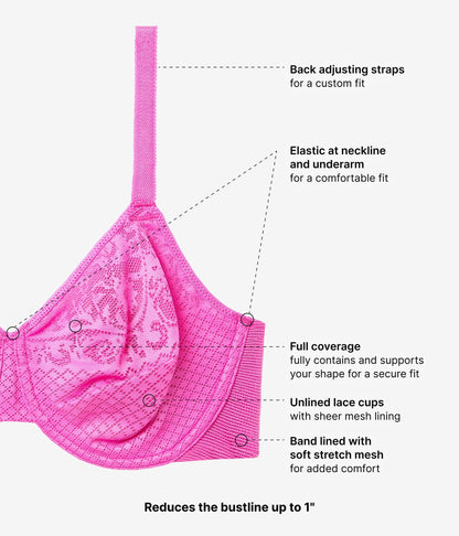 Visual Effects Minimizer Bra - Wild Azalea | Wacoal Trusted