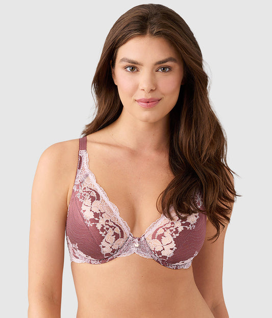 Modern Affair Plunge Underwire Bra - Rose Brown/Cradle Pink | Wacoal Top Pick