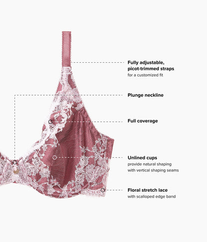 Modern Affair Plunge Underwire Bra - Rose Brown/Cradle Pink | Wacoal Top Pick
