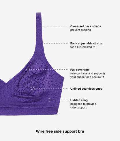 Inside Job™ Wire Free Bra - Purple Indigo | Wacoal Trusted