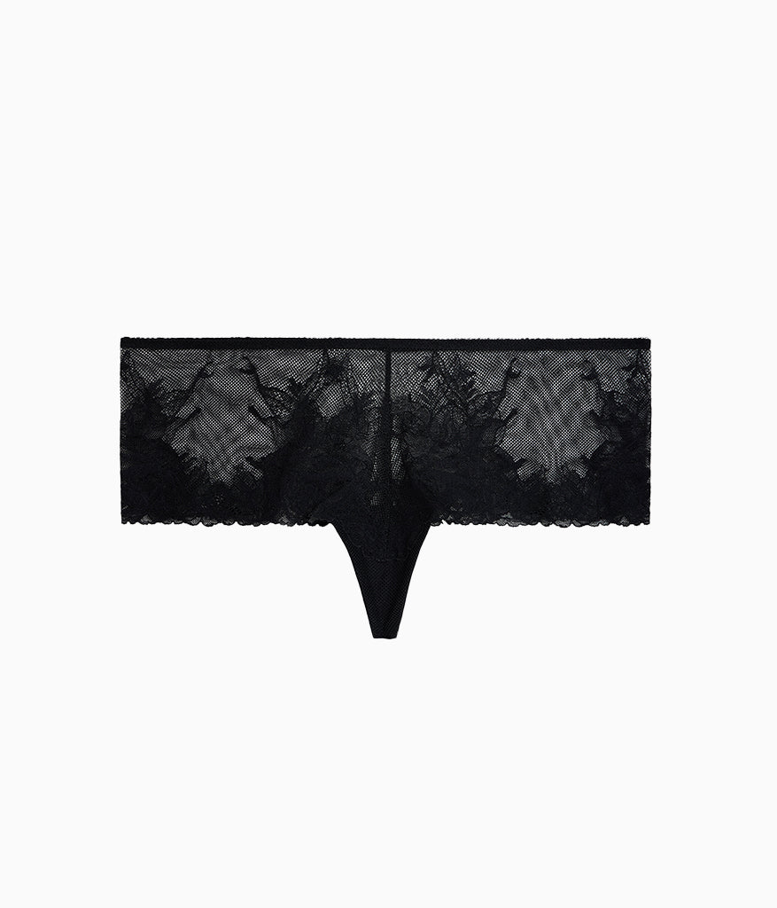 Vivid Attraction Tanga - Black | Wacoal Smart Buy