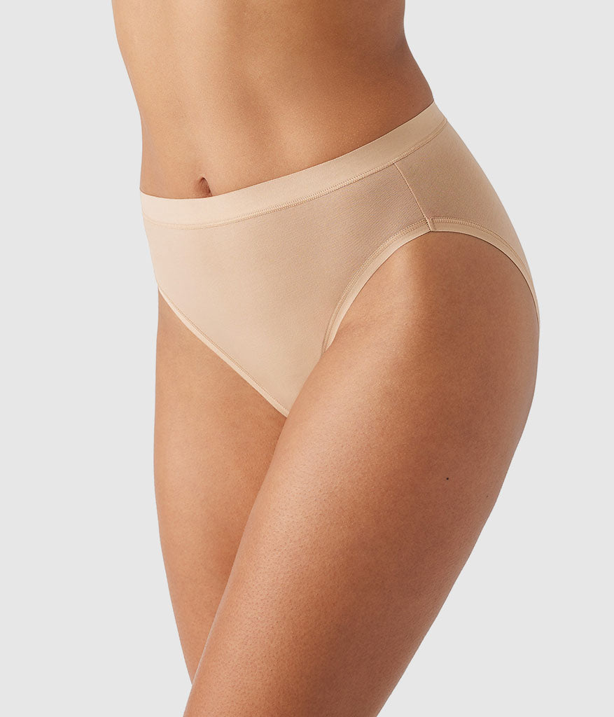 Understated Cotton Hi-Cut - Praline | Wacoal Customer Favorite