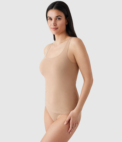 Understated Cotton Tank - Praline | Wacoal Latest