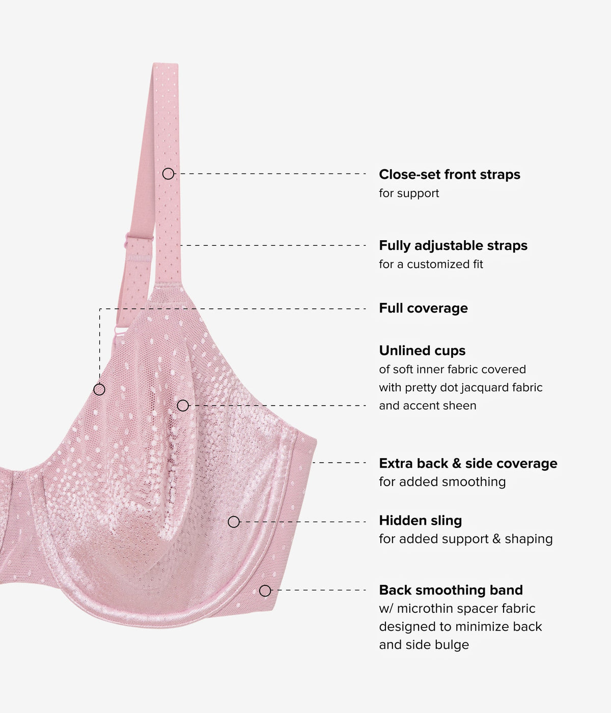 Back Appeal® Underwire Bra - Lilas | Wacoal Smart Buy