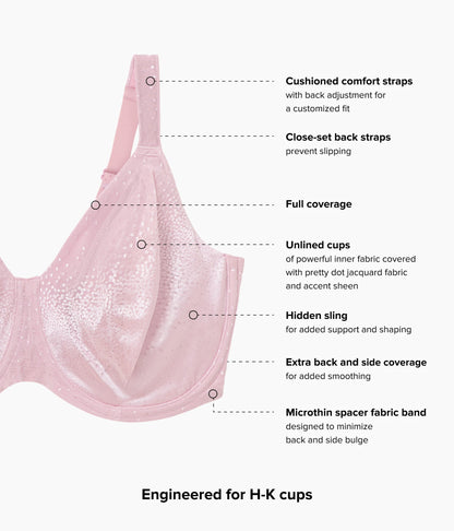 Back Appeal® H-K Cup Underwire Bra - Lilas | Wacoal Value