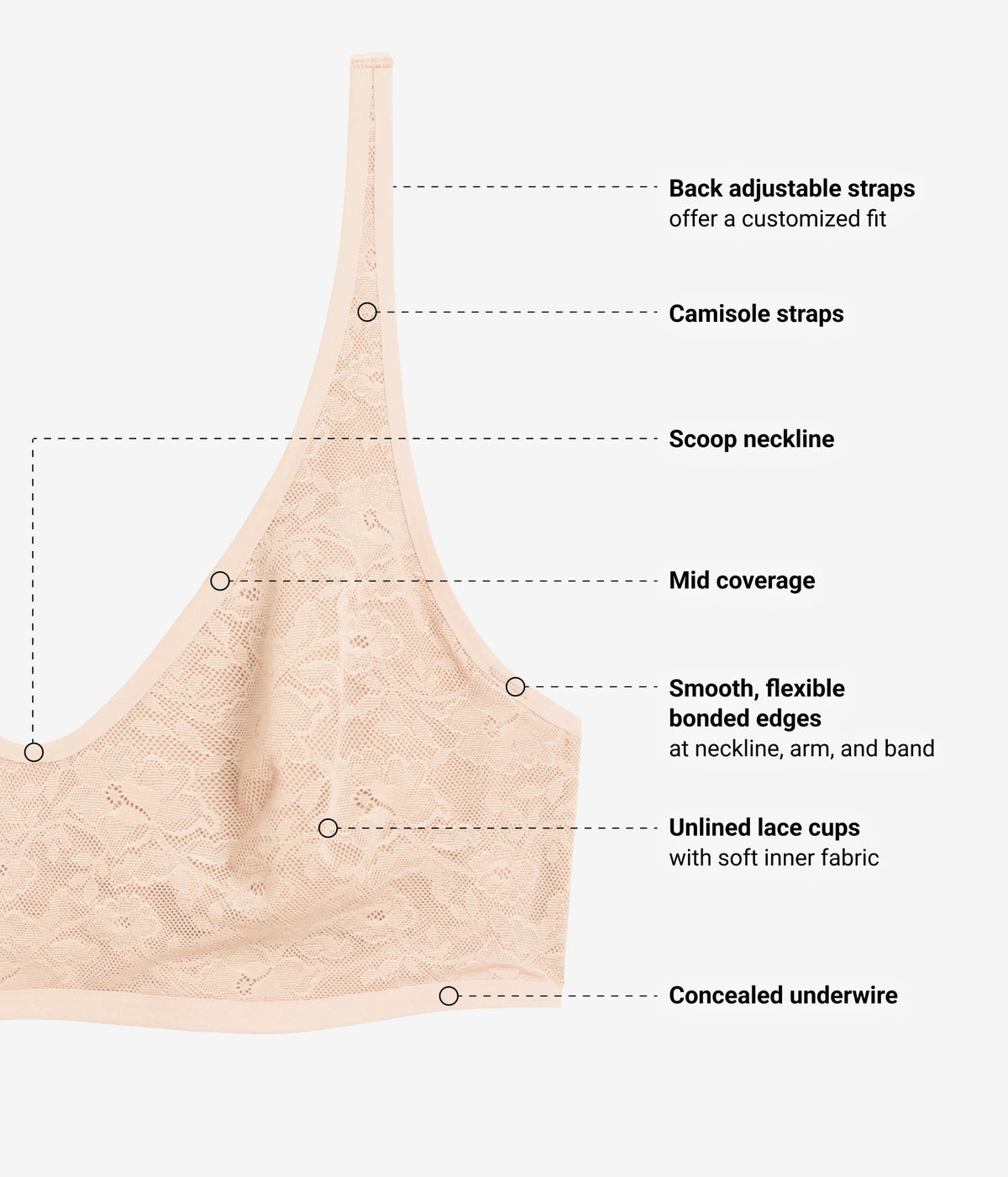 Effortlessly Lace Underwire Bra - Au Natural | Wacoal Quality