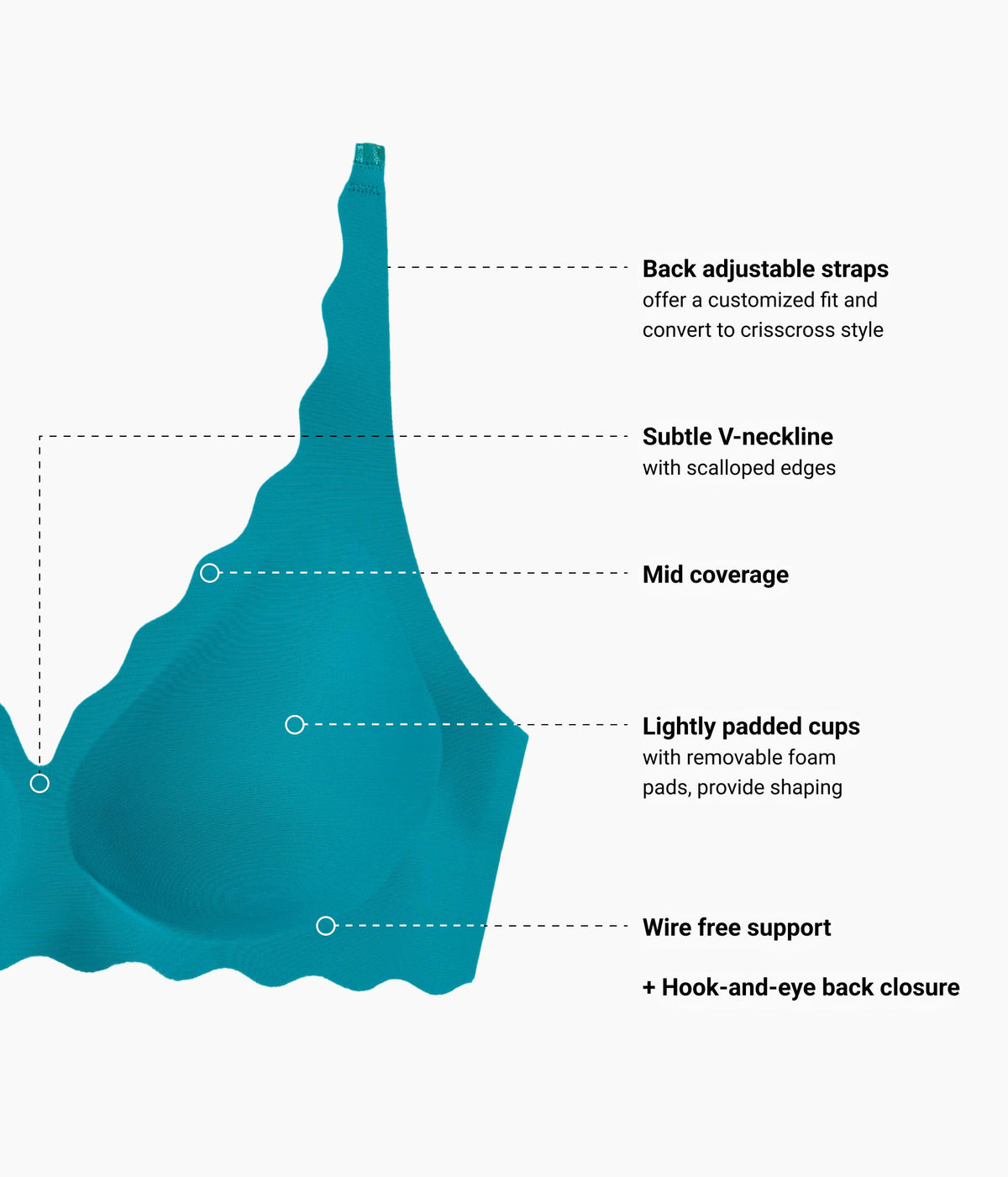 b.wow'd Wire Free Bra - Deep Lake | Wacoal Trusted