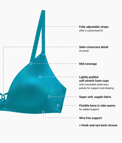 Undercover Wire Free T-Shirt Bra - Deep Lake | Wacoal Top Pick