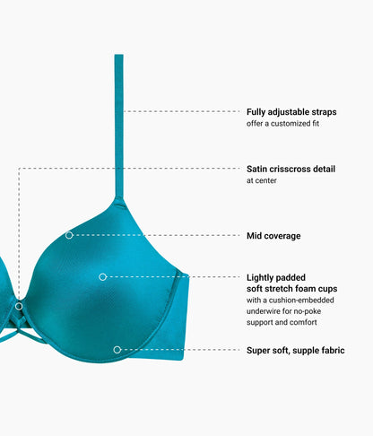Undercover Plunge T-Shirt Bra - Deep Lake | Wacoal Smart Buy