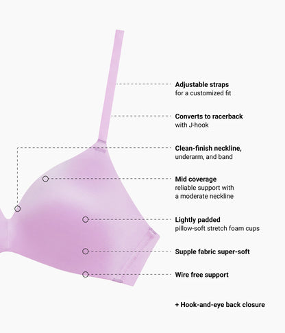 Future Foundation Wire Free T-Shirt Bra - Smoky Grape | Wacoal Value