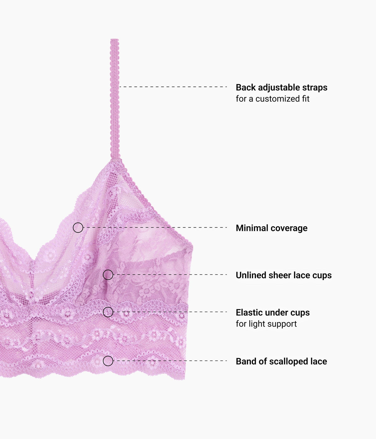 Lace Kiss Bralette - Smoky Grape | Wacoal Latest