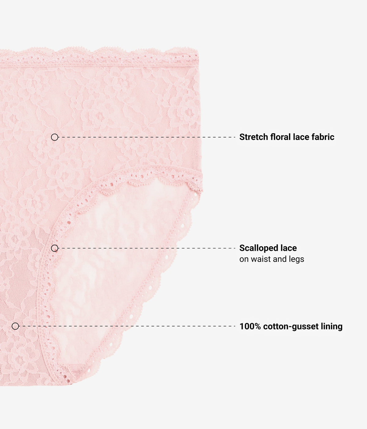 Effortlessly Lace Hipster - Blush Pink | Wacoal Trusted