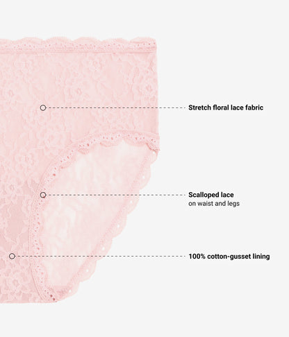 Effortlessly Lace Hipster - Blush Pink | Wacoal Trusted