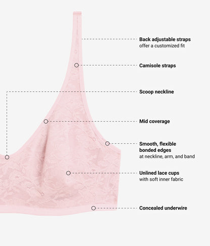 Effortlessly Lace Underwire Bra - Blush Pink | Wacoal Trusted
