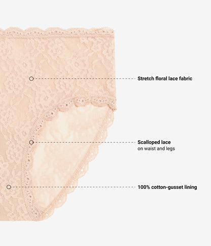 Effortlessly Lace Hipster - Au Natural | Wacoal Top Pick