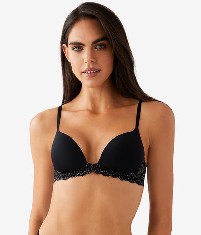 Feeling Famous Wire Free Push Up Bra - Night/Angel Wing | Wacoal Quality
