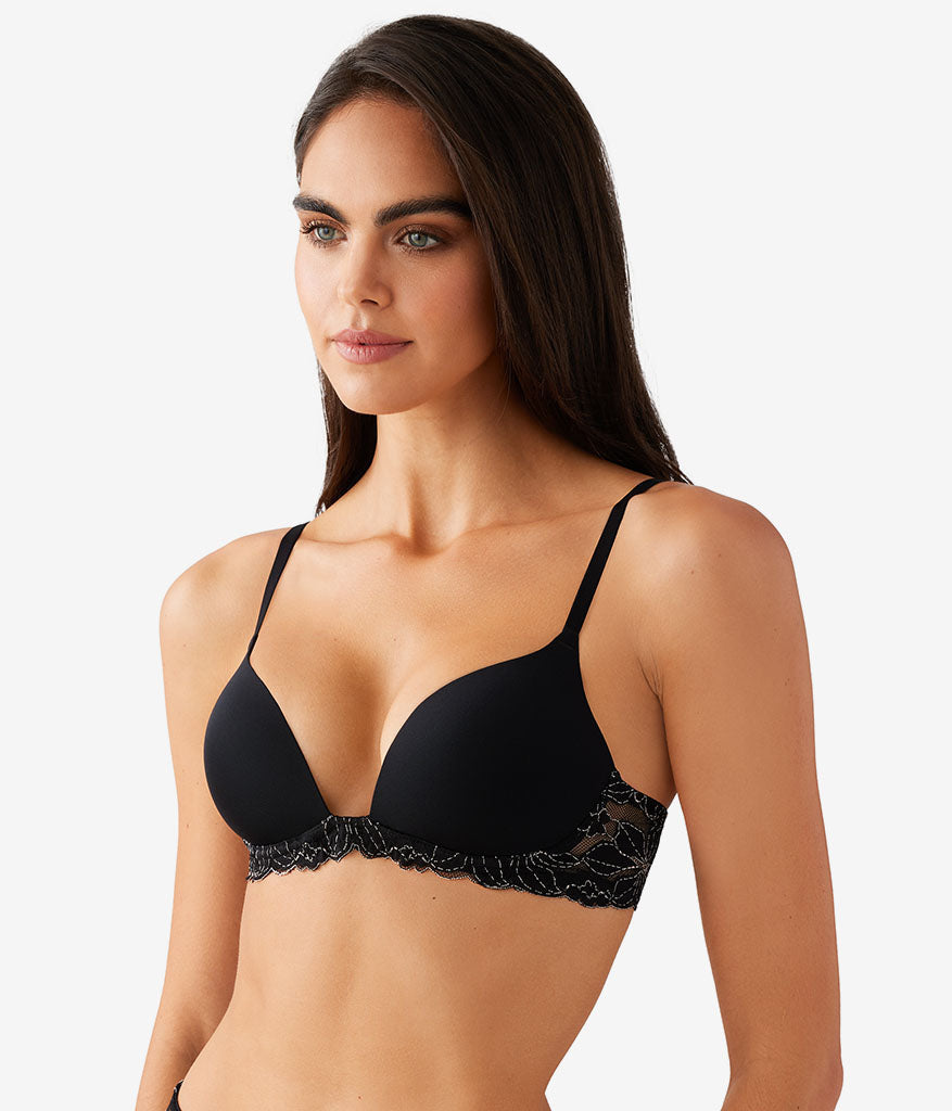 Feeling Famous Wire Free Push Up Bra - Night/Angel Wing | Wacoal Quality