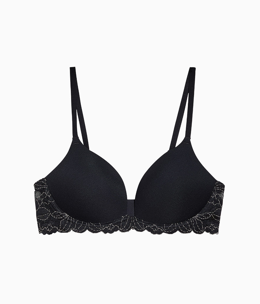 Feeling Famous Wire Free Push Up Bra - Night/Angel Wing | Wacoal Quality