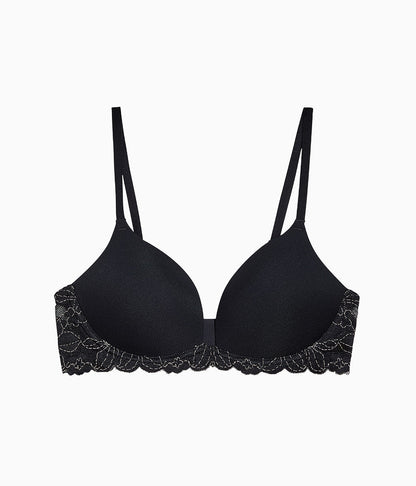 Feeling Famous Wire Free Push Up Bra - Night/Angel Wing | Wacoal Quality