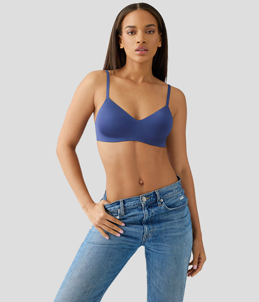 Spotlight Wire Free T-Shirt Bra - Crown Blue | Wacoal Trusted