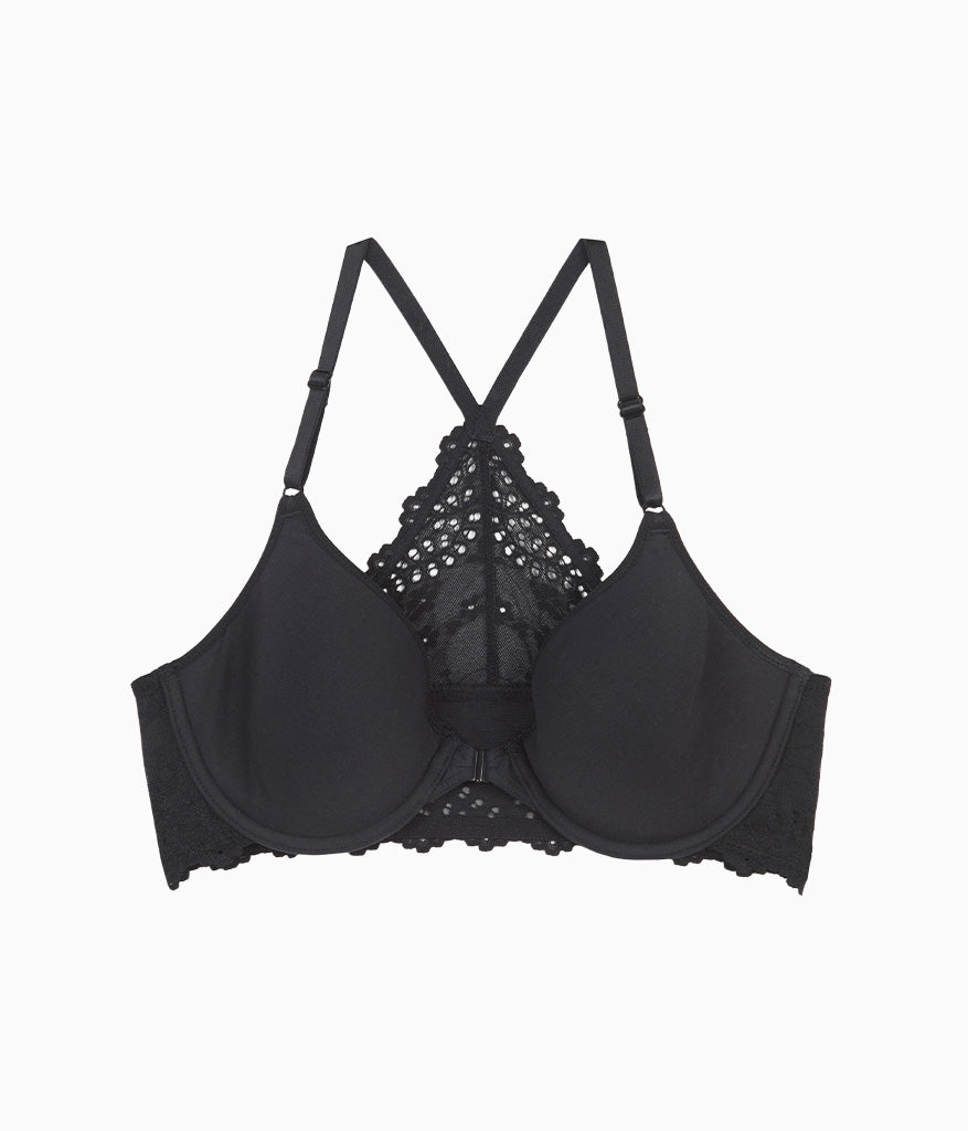 Inspired Eyelet Front Close T-Shirt Bra - Night | Wacoal Quality