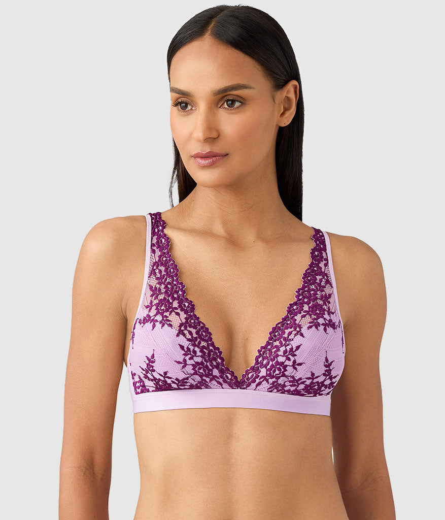 Embrace Lace® Wire Free Bralette - Lavender Sage/Dark Purple | Wacoal Value