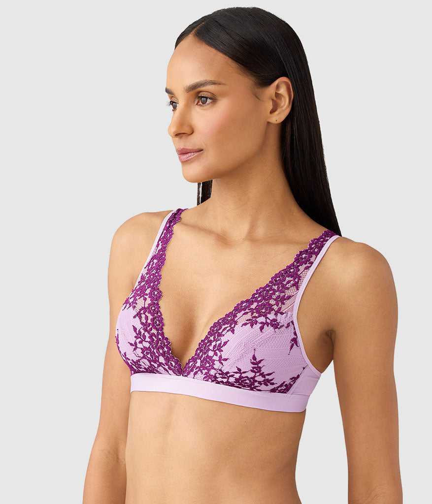 Embrace Lace® Wire Free Bralette - Lavender Sage/Dark Purple | Wacoal Value