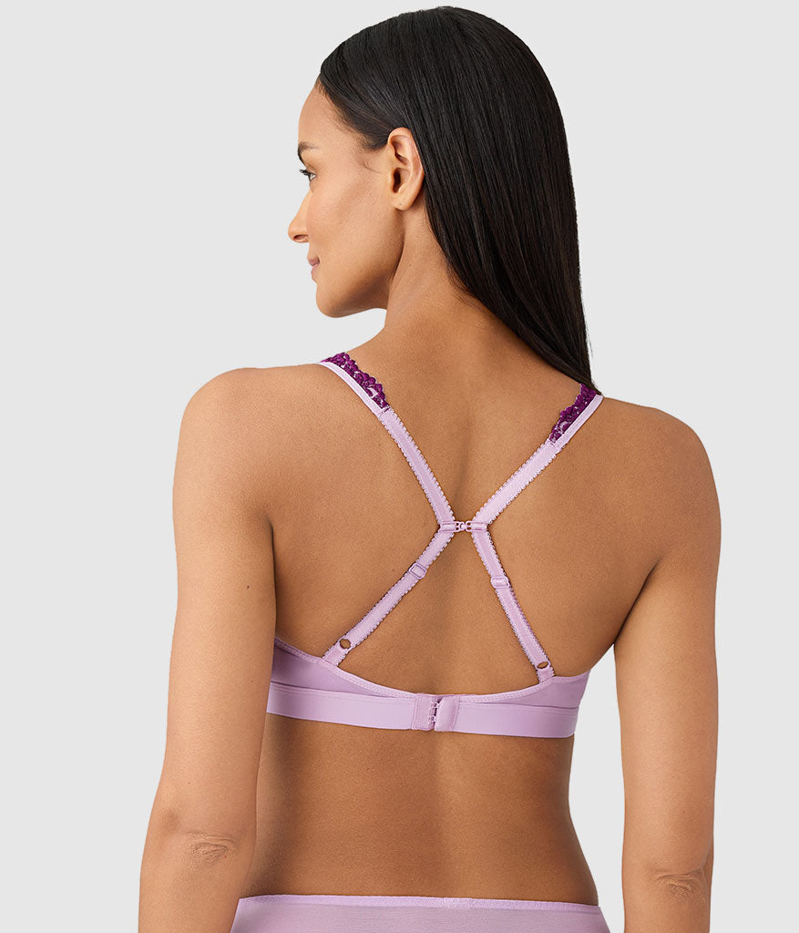 Embrace Lace® Wire Free Bralette - Lavender Sage/Dark Purple | Wacoal Value