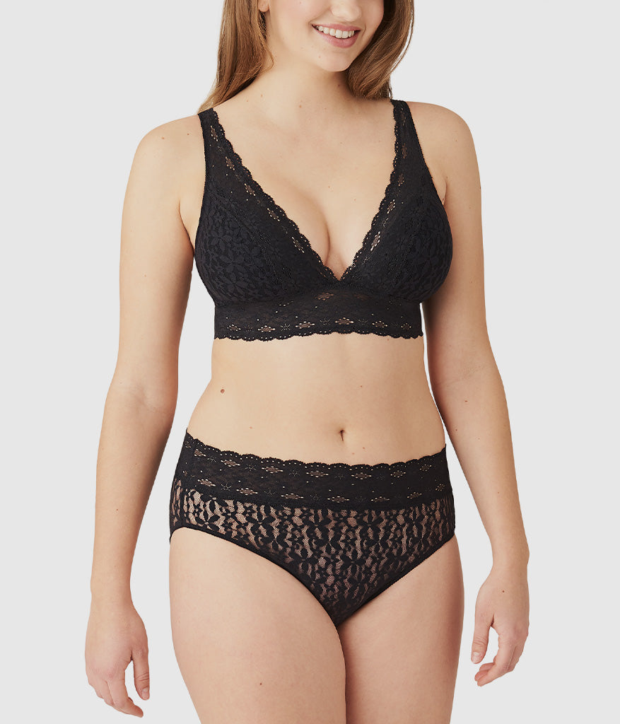 Halo Lace Wire Free Bralette - Black | Wacoal Great Value