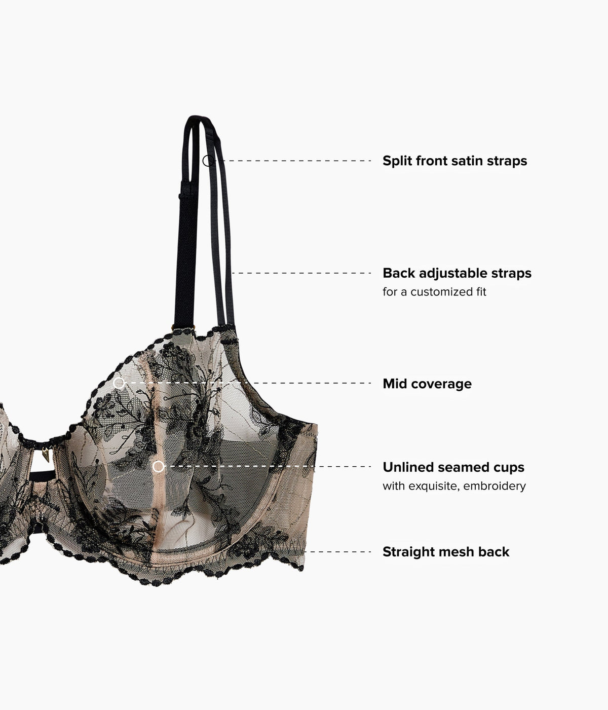 Midnight Soiree Underwire Bra - Caviar | Wacoal Smart Buy