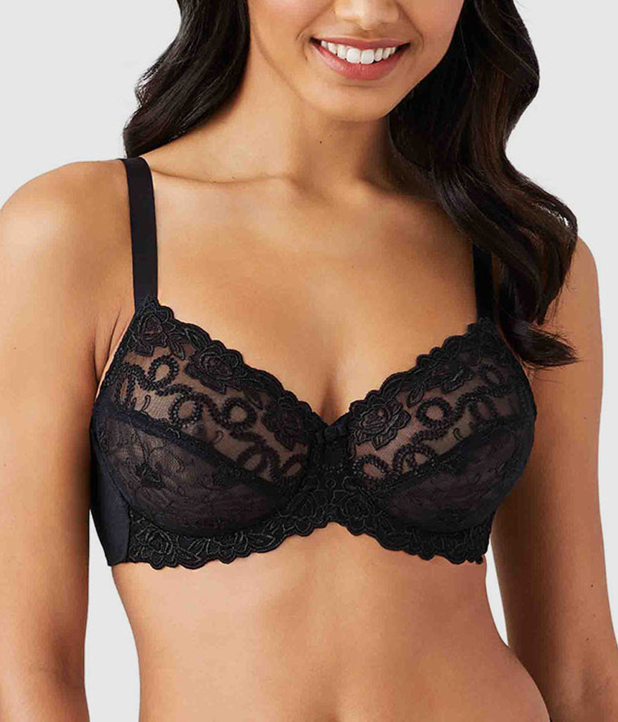 Renaissance Rose Underwire Bra - Black | Wacoal Value