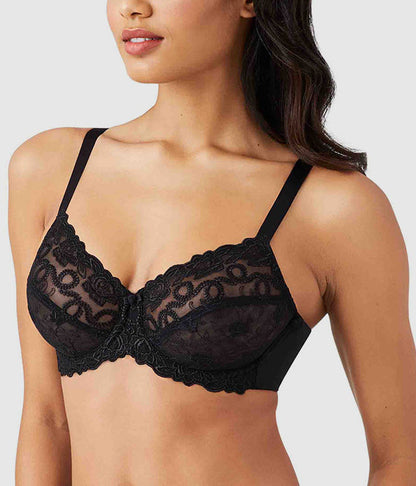 Renaissance Rose Underwire Bra - Black | Wacoal Value