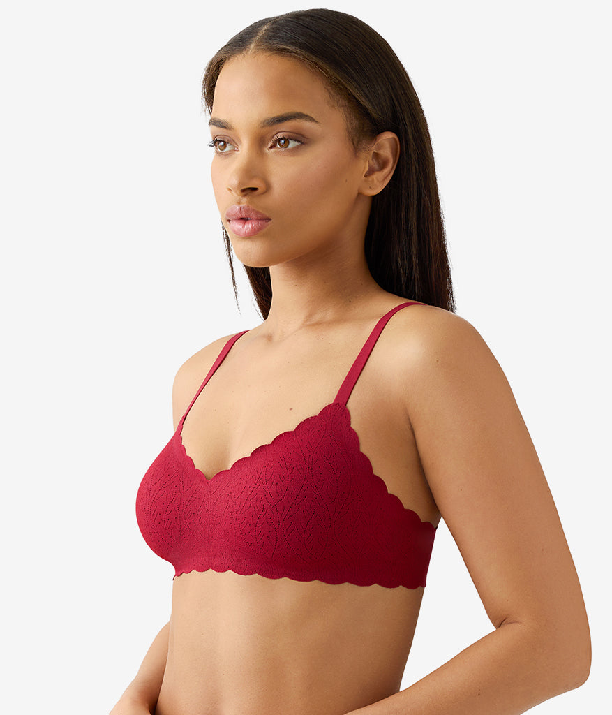 b.wow'd Lace Wire Free Bra - Biking Red | Wacoal Latest
