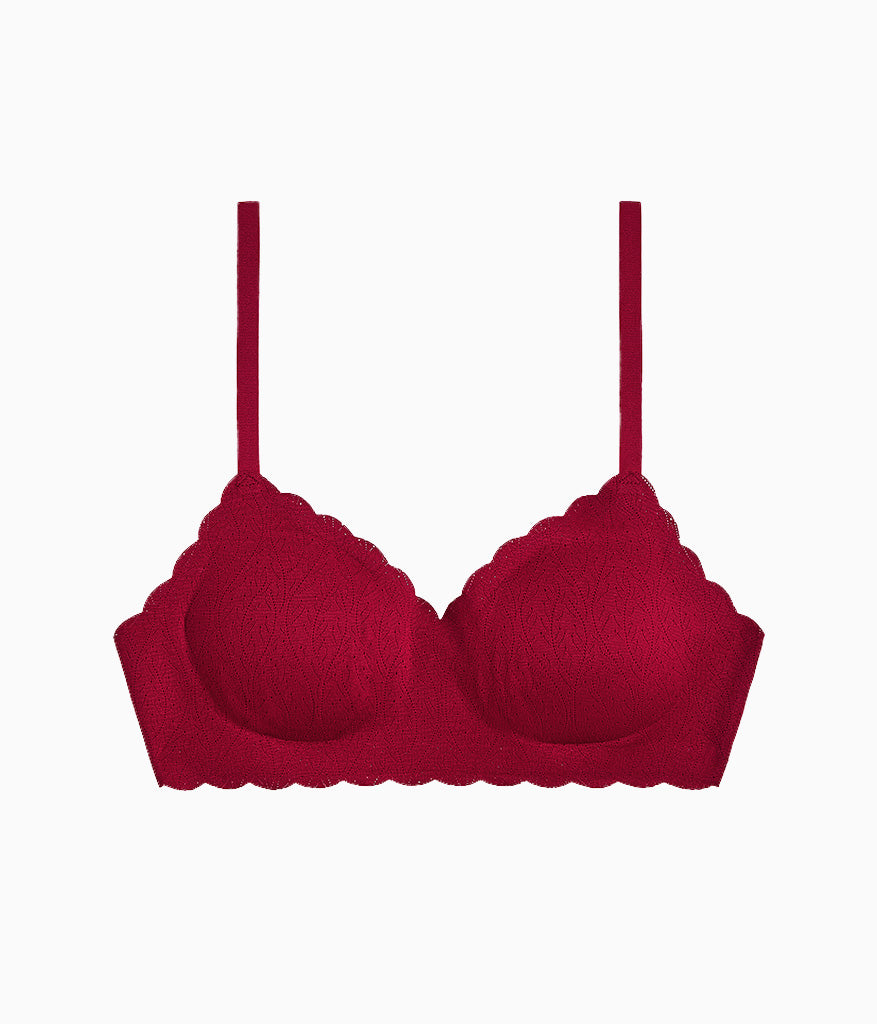 b.wow'd Lace Wire Free Bra - Biking Red | Wacoal Latest