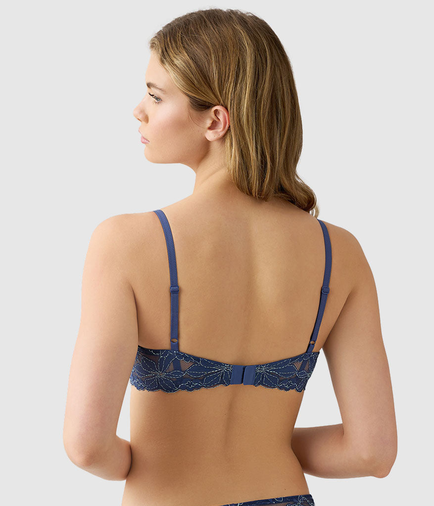 Feeling Famous Balconette Contour Bra - Crown Blue/ Blue Glow | Wacoal Quality