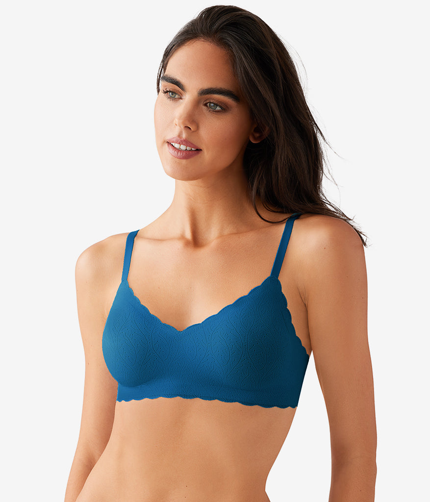 b.wow'd Lace Wire Free Bra - Moroccan Blue | Wacoal Great Value