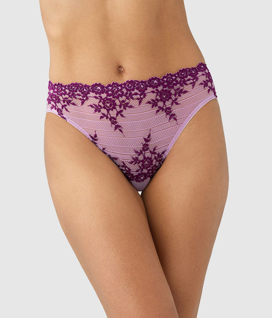Embrace Lace® Hi-Cut - Lavender Sage/Dark Purple | Wacoal Customer Favorite