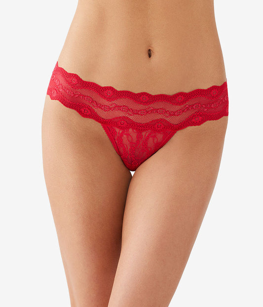 Lace Kiss Thong - Crimson Red | Wacoal Quality
