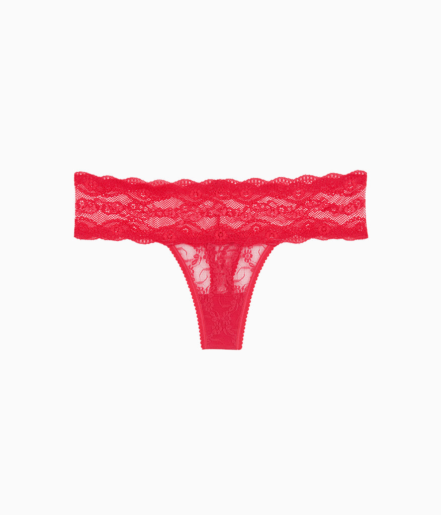 Lace Kiss Thong - Crimson Red | Wacoal Quality
