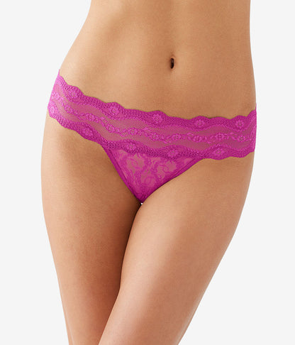 Lace Kiss Thong - Fuchsia Red | Wacoal Latest