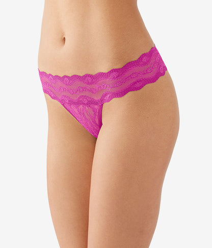 Lace Kiss Thong - Fuchsia Red | Wacoal Latest