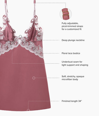 Modern Affair Chemise - Rose Brown/Cradle Pink | Wacoal Latest