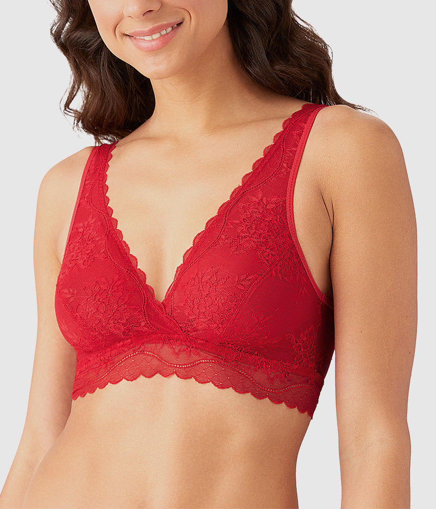 No Strings Attached Bralette - Crimson Red | Wacoal Great Value