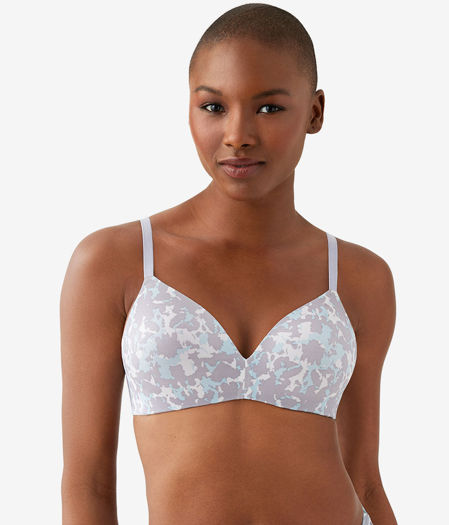 Future Foundation Wire Free T-Shirt Bra - Dream Blue/Gray Camouflage | Wacoal Trusted