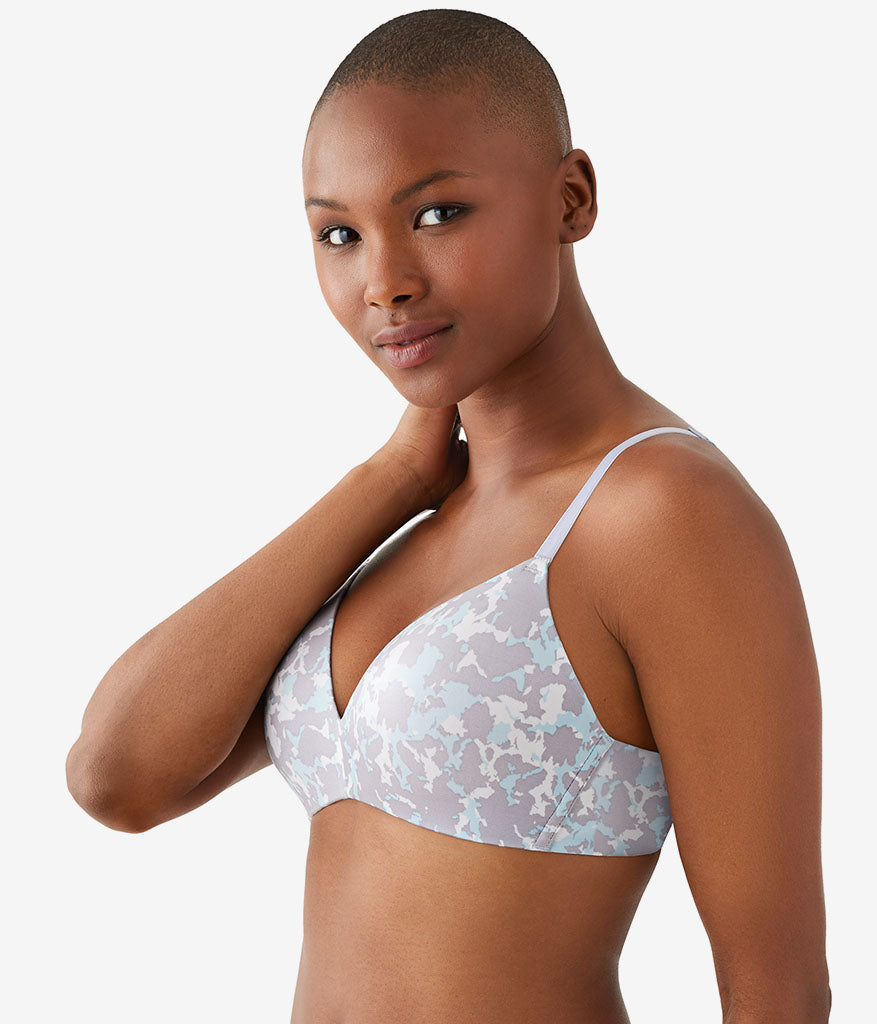 Future Foundation Wire Free T-Shirt Bra - Dream Blue/Gray Camouflage | Wacoal Trusted