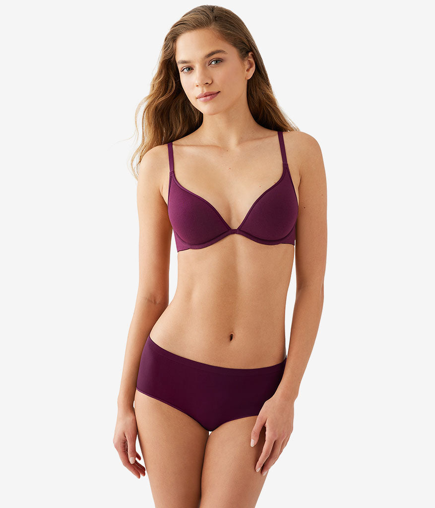 Cotton To A Tee Plunge T-Shirt Bra - Potent Purple | Wacoal Smart Buy