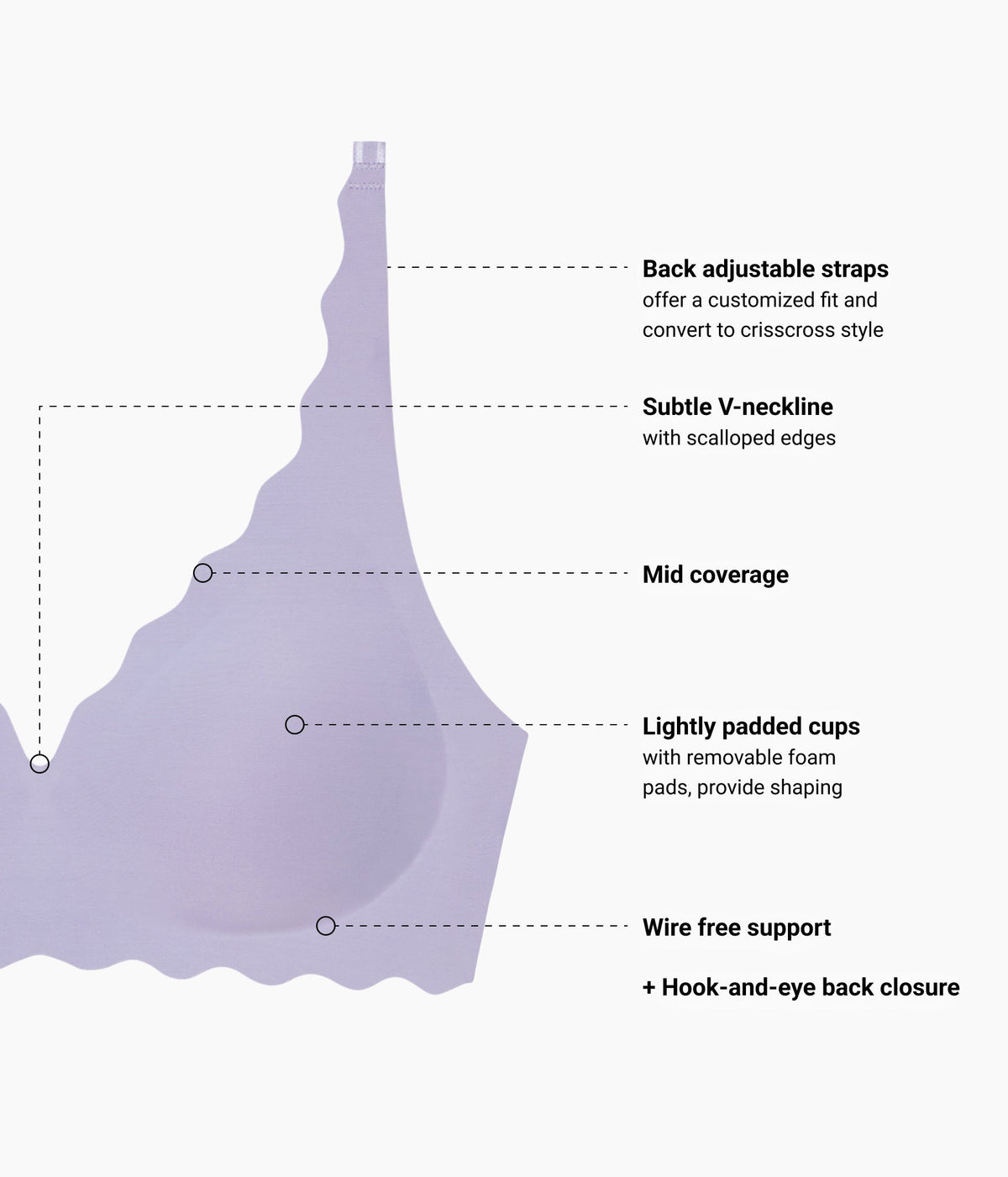 b.wow'd Wire Free Bra - Lavender Gray | Wacoal Value