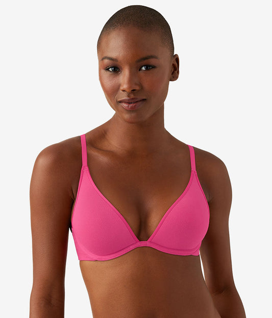 Cotton To A Tee Plunge T-Shirt Bra - Raspberry Sorbet | Wacoal Latest