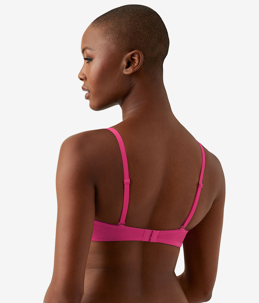 Cotton To A Tee Plunge T-Shirt Bra - Raspberry Sorbet | Wacoal Latest